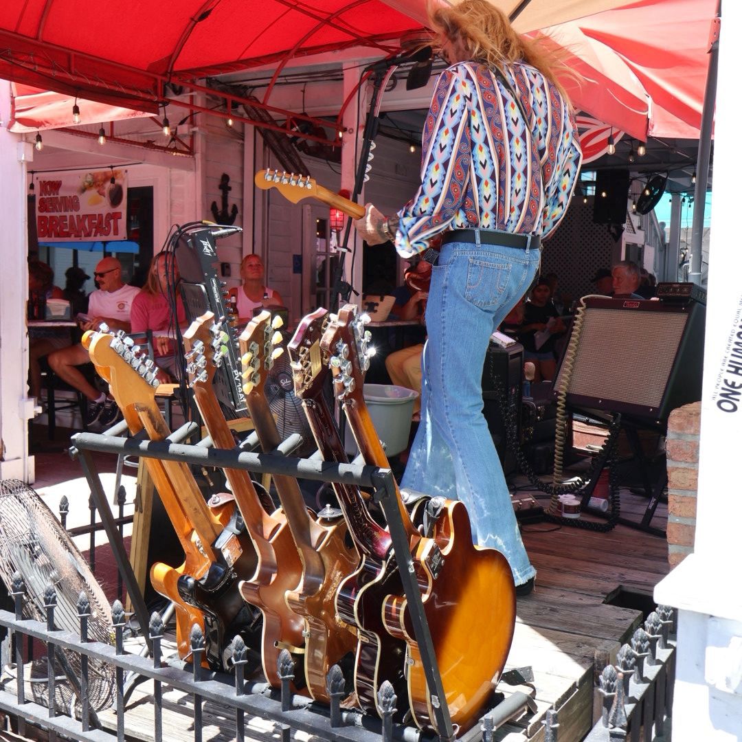Guitar collection backstage