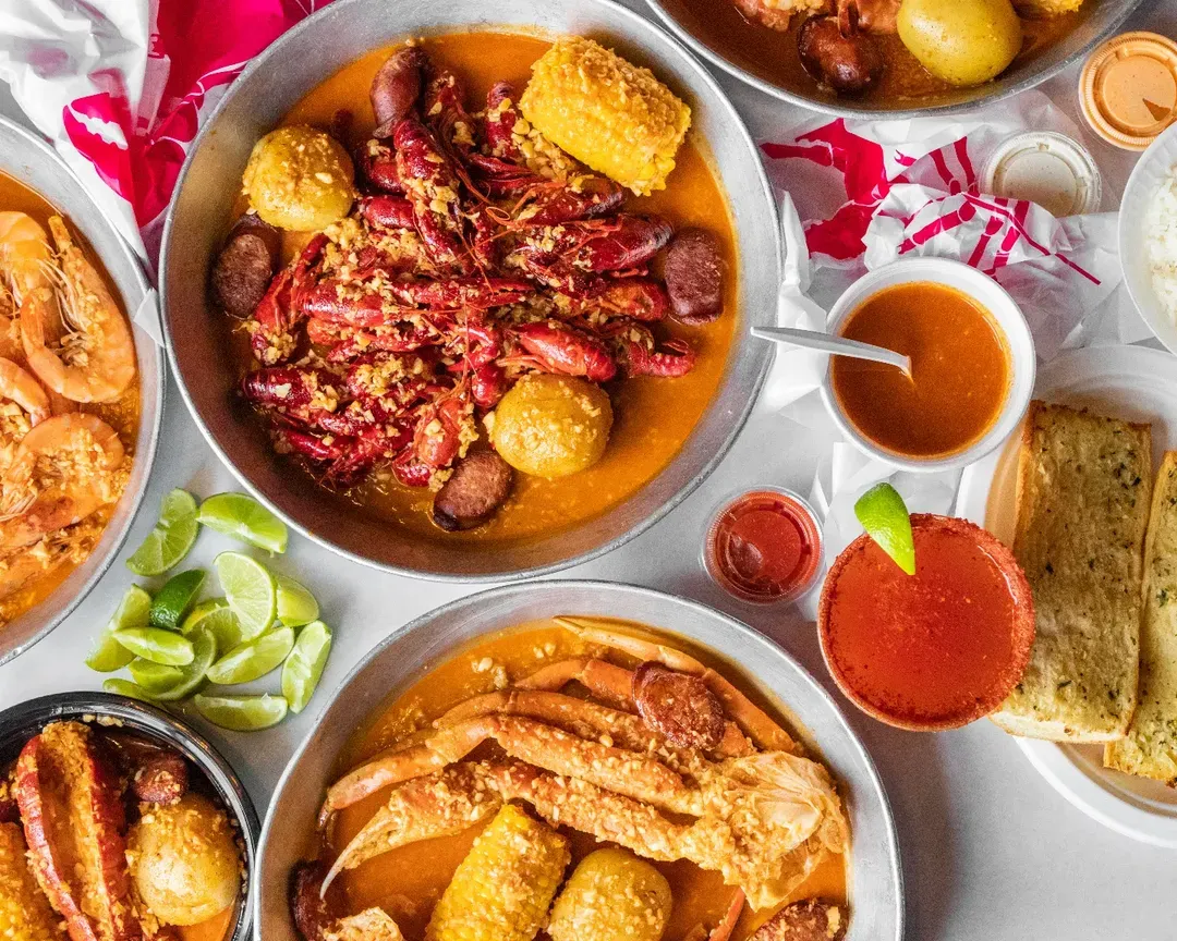 Table spread — multiple dishes